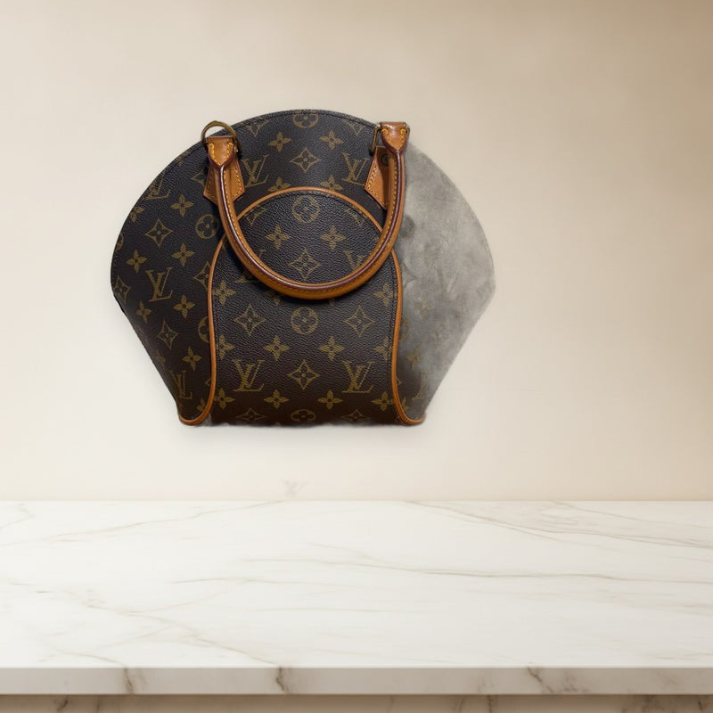 Louis Vuitton Ellipse Pm Handbag Brown Monogram Canvas Leather