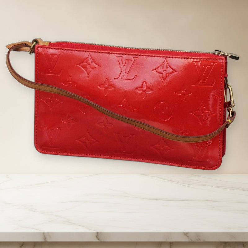 Louis Vuitton Lexington M91132 Handbag Monogram Vernis Rouge Red