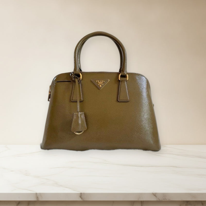 Prada Saffiano Lux 2-Way Handbag Shoulder Bag Leather