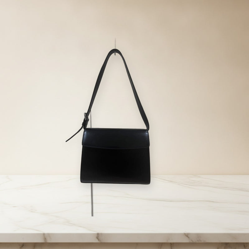 Balenciaga Ghost Shoulder Bag Medium Black Leather Handbag