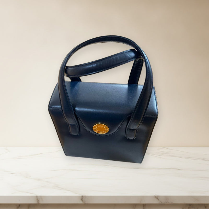 Givenchy Handbag Shoulder Bag Dark Blue Leather