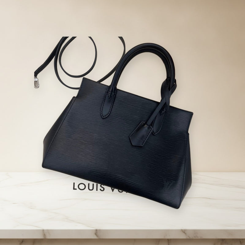 Louis Vuitton Marly Bb Epi Leather Handbag Black Gold Hardware