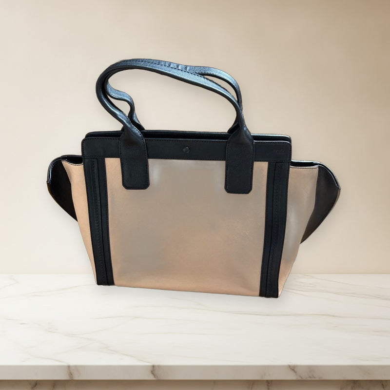 Chloe Alison Tote Handbag Pink Black Leather