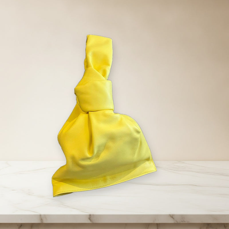 Twist Handbag Leather Lemon Yellow Shoulder Bag