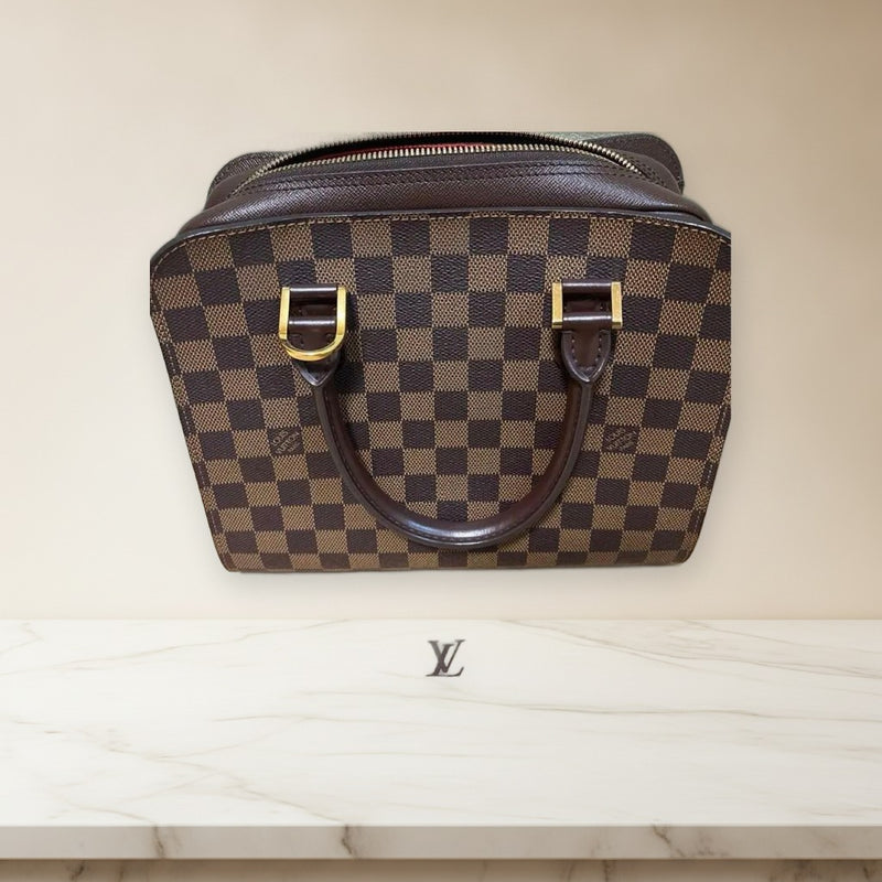 Louis Vuitton Triana VI1011 Handbag Brown Leather