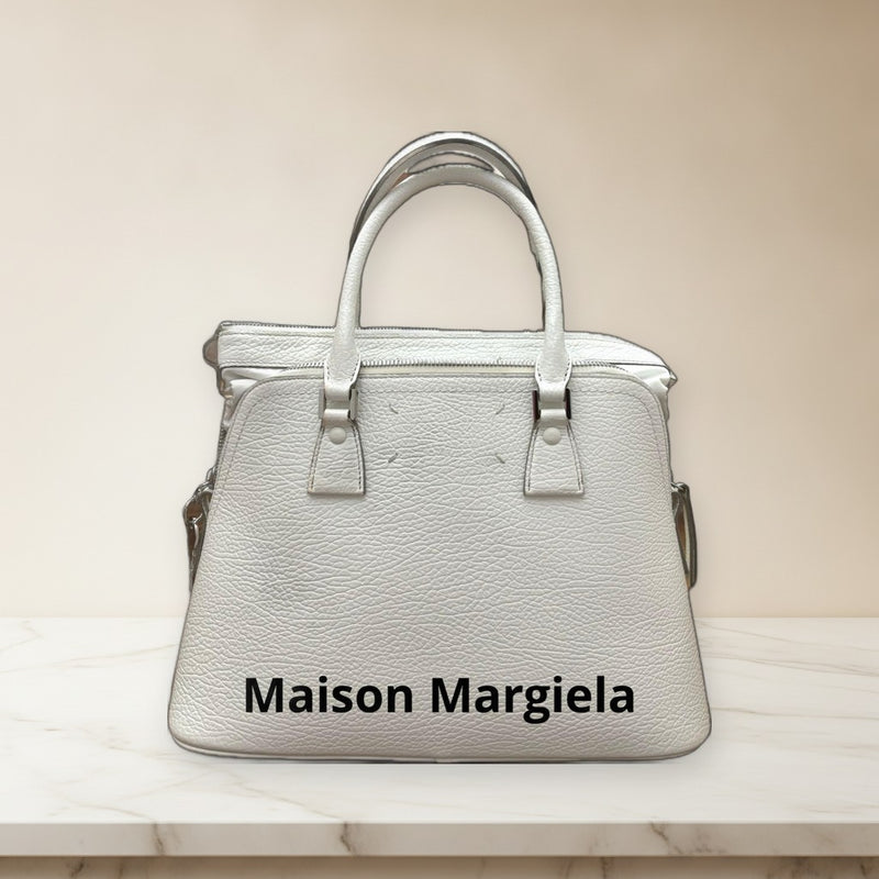 Maison Margiela 5AC 2 Way Handbag Shoulder Bag Light Gray