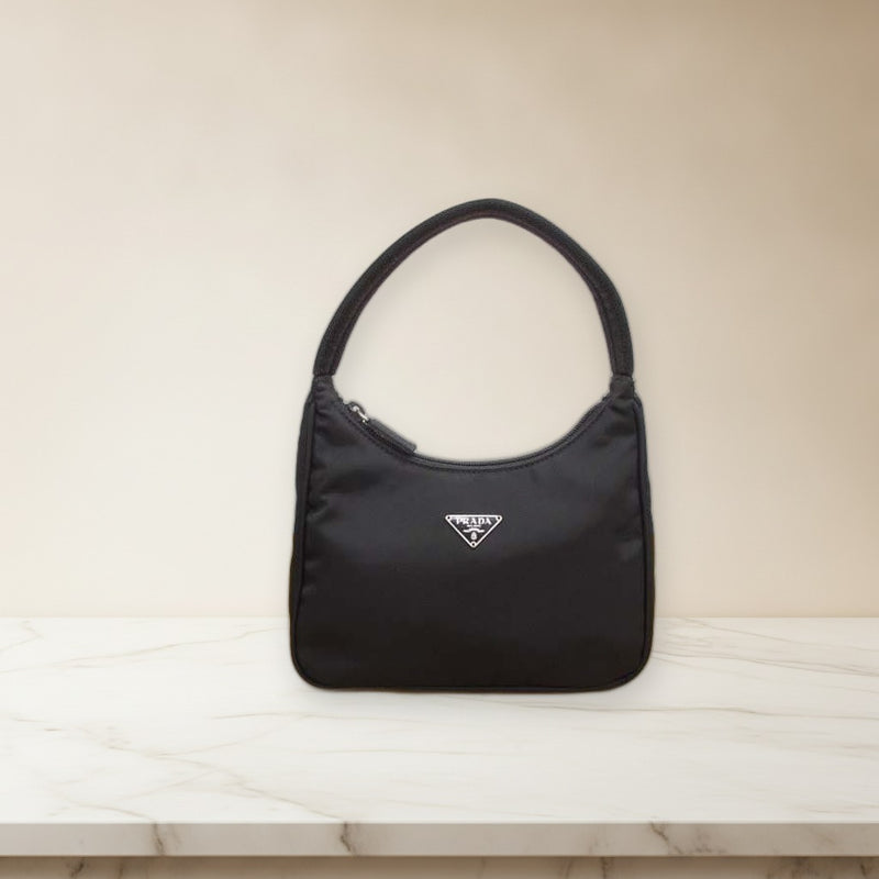Prada MV515 Hobo Handbag Accessory Pouch Nylon Black