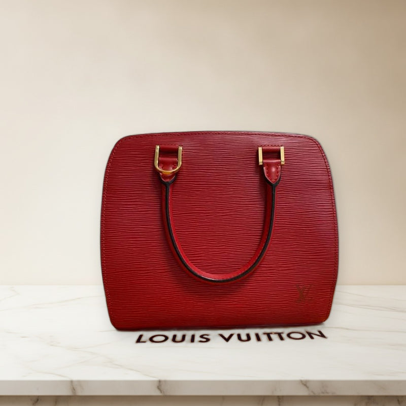 Louis Vuitton Pont-neuf Handbag Epi Leather Red