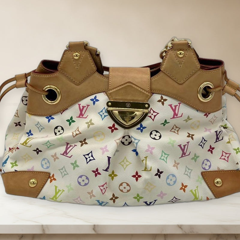 Louis Vuitton Ursula Monogram Multicolore Handbag White Gold Hardware