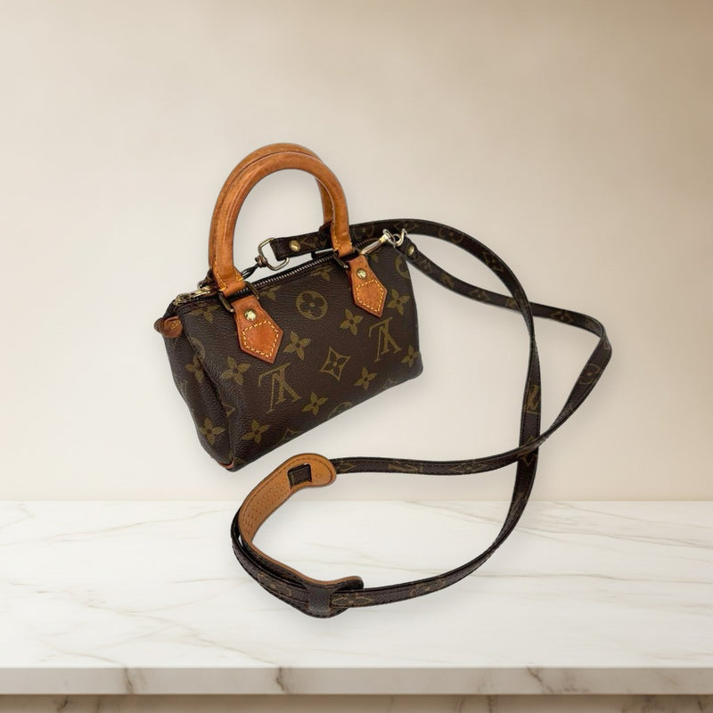 Louis Vuitton Mini Speedy M41534 2-way Crossbody Bag Monogram Canvas