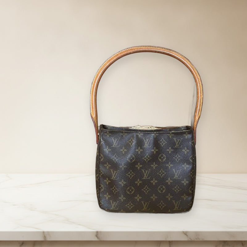 Louis Vuitton Monogram Looping Mm Shoulder Bag Leather Handbag