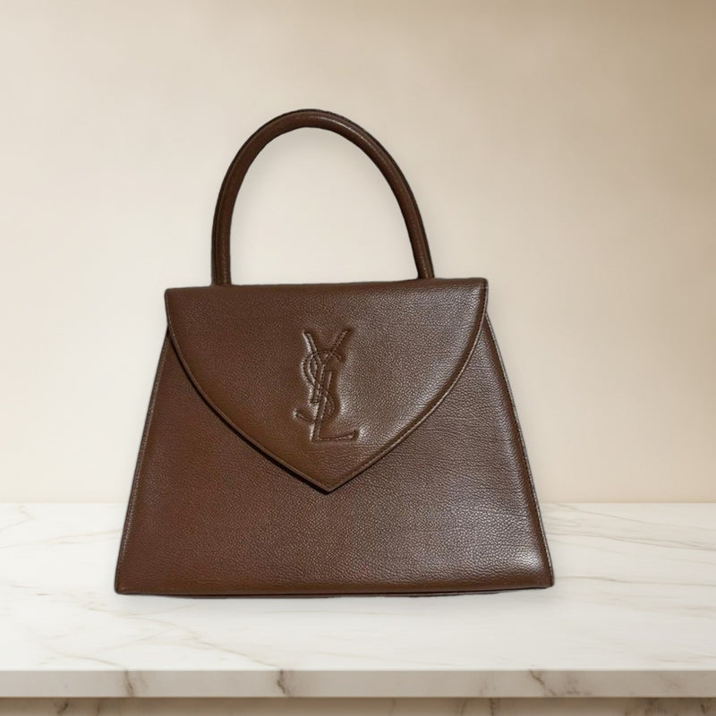 Saint Laurent Handbag Shoulder Bag Leather Brown