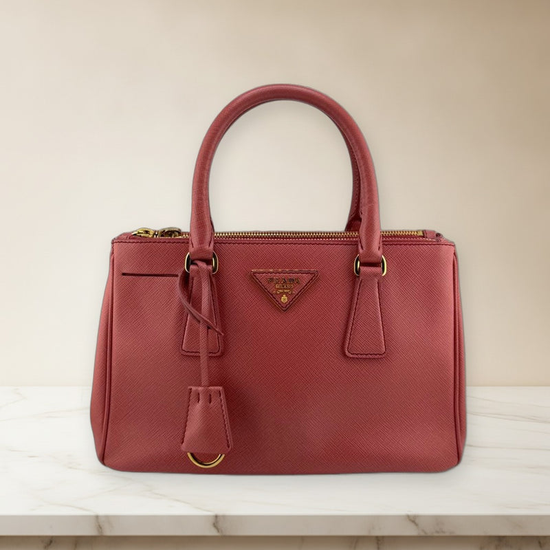 Prada Galleria Small Leather Bag Shoulder Strap Saffiano Tamaris
