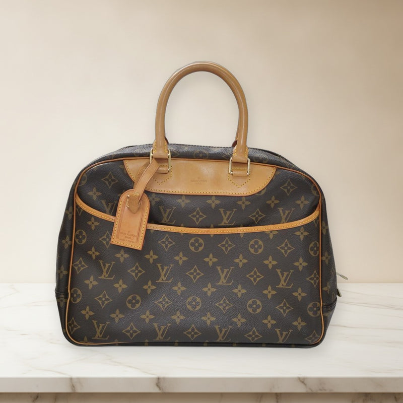 Louis Vuitton Deauville M47270 Handbag Monogram Pvc Leather