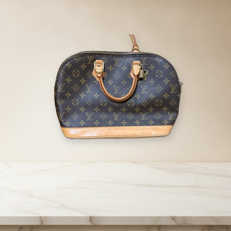 Louis Vuitton Monogram Alma Pm VI0969 Handbag Canvas Gold Hardware