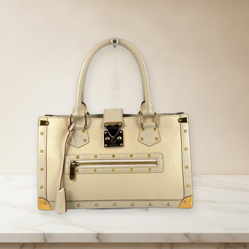 Suhali Fabuleux M91815 Handbag Leather Prunne Ivory Gold Hardware