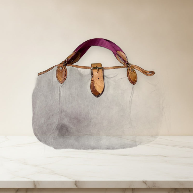 Louis Vuitton Sunbeam Denim Oversized Handbag Gradient Pink Purple Fleece