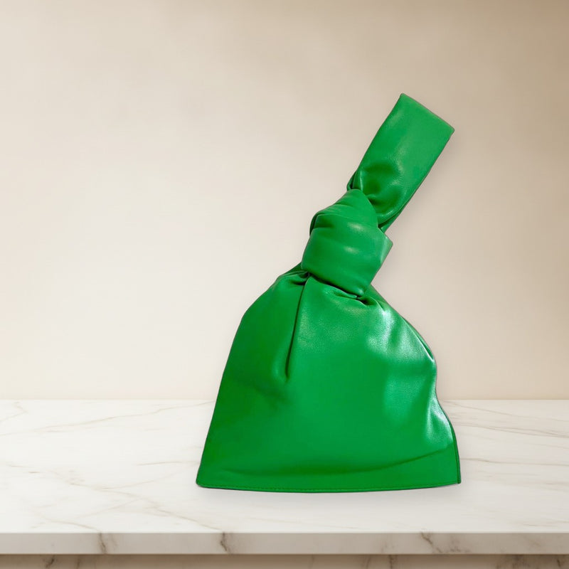 Bottega Veneta The Mini Twist Handbag Clutch Leather Green