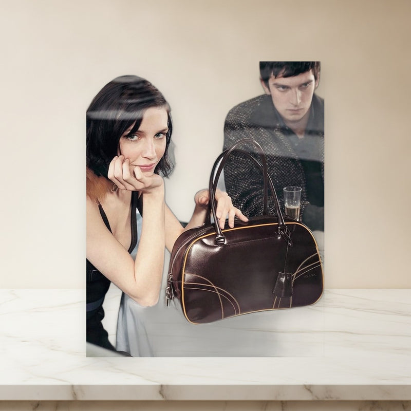 Prada FW2000 Leather Handbag Shoulder Bag Black