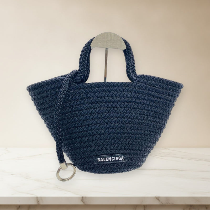 Balenciaga Ibiza Small 695612 21097 Hand Bag Nylon Lambskin Black