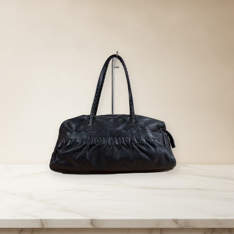 Miu Miu Handbag Tote Bag Leather Black Shoulder Bag
