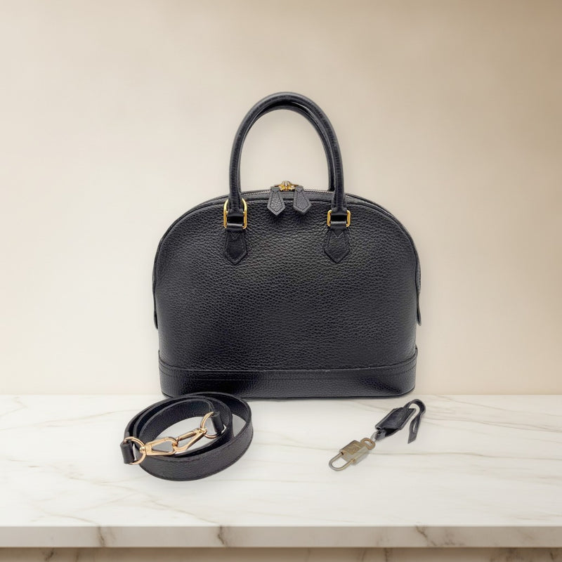Louis Vuitton Parnasséa Alma Mm M48883 Handbag Black Leather