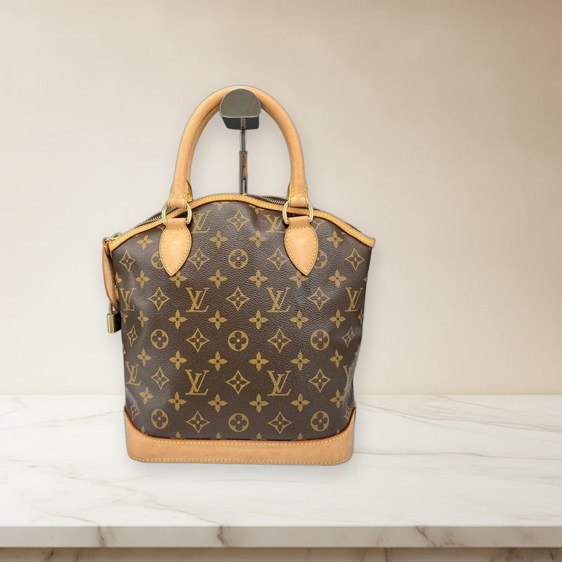 Louis Vuitton Lockit Monogram FL0056 Handbag Tote Bag Gold Hardware