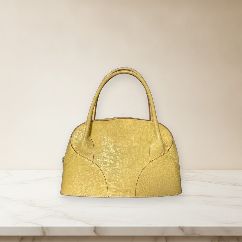 Loewe Hand Tote Bag Yellow Leather