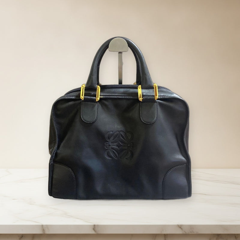 Loewe Amazona 40 Handbag Black Leather