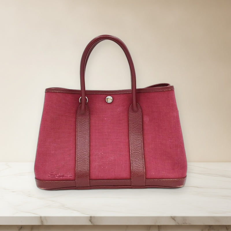 Hermes Garden Party Tpm □J Handbag Tote Leather