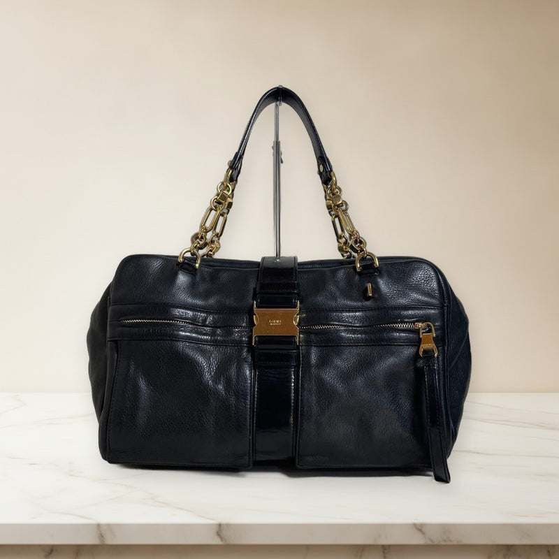 Loewe Lola Handbag Shoulder Bag Black Leather