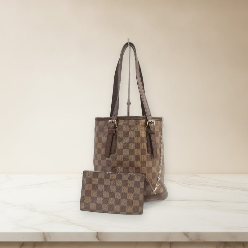 Louis Vuitton Damier Mare Pm Bucket Bag Leather Repaired