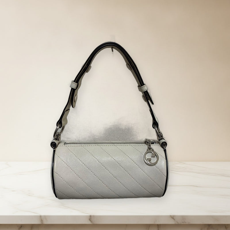 Gucci Blondie Interlocking Shoulder Bag Leather White