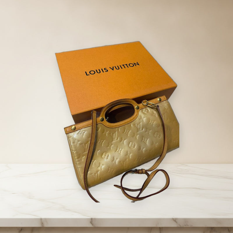 Louis Vuitton Vernis Handbag Shoulder Bag Leather Gold Hardware