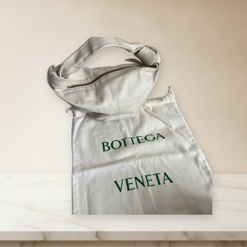 Bottega Veneta Double Knot Mini Bag Shoulder Handbag White Leather