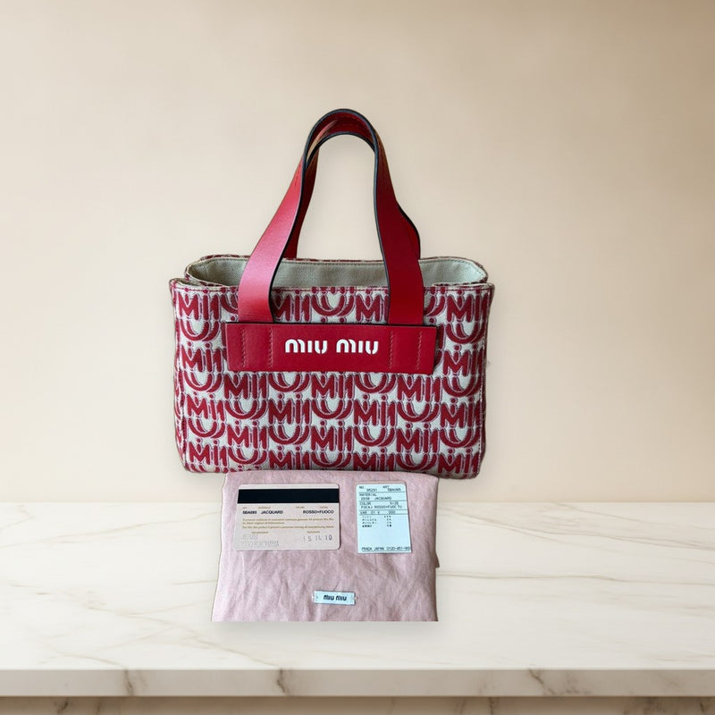 Miu Miu Handbag Shoulder Bag Crossbody Canvas