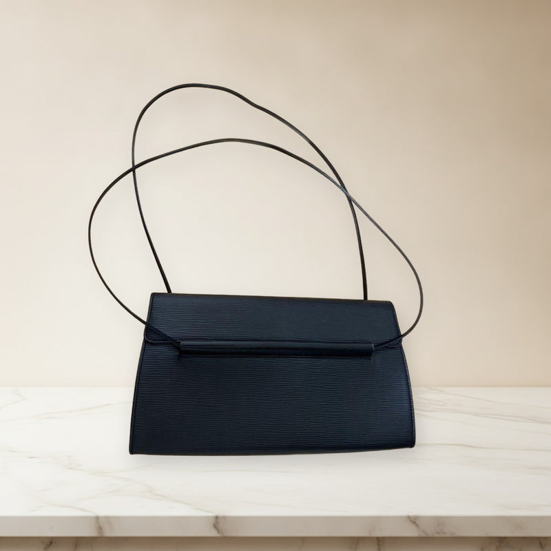 Epi Black Handbag Leather Tote Bag