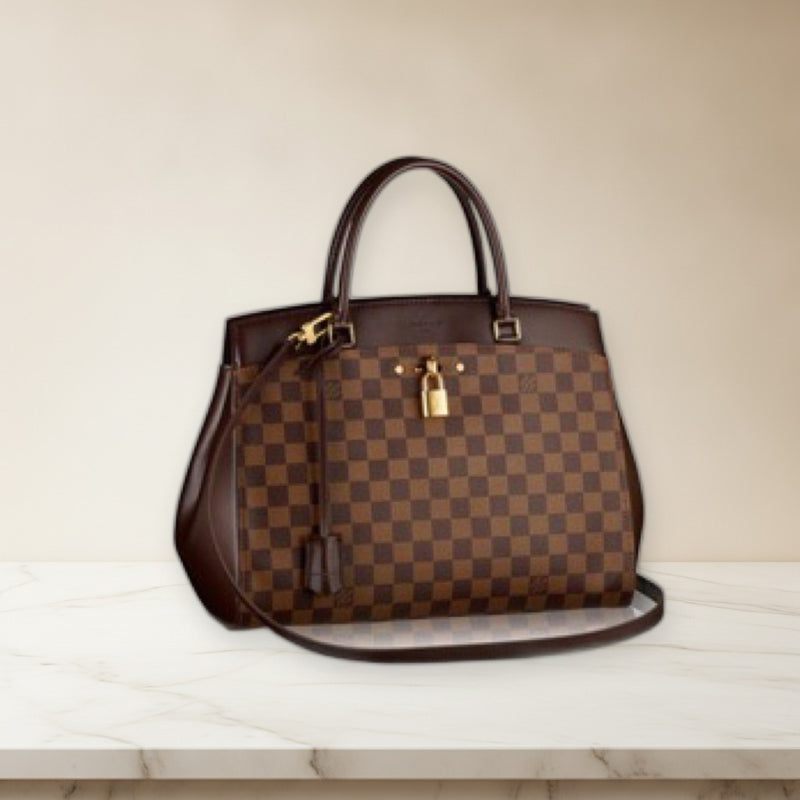 Louis Vuitton Rivoli Mm N41150 2WAY Shoulder Bag Damier Ebene Canvas Ebene