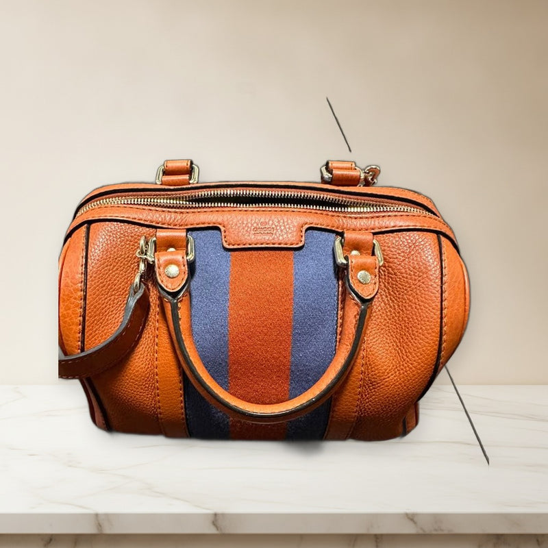 Gucci Handbag Shoulder Bag Leather Orange