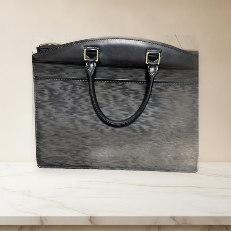 Louis Vuitton Epi Handbag Black Leather