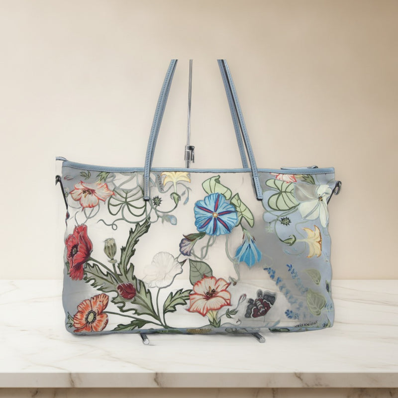 Gucci Flora 2015 Cruise Collection 2WAY Shoulder Bag Nylon Canvas Calfskin