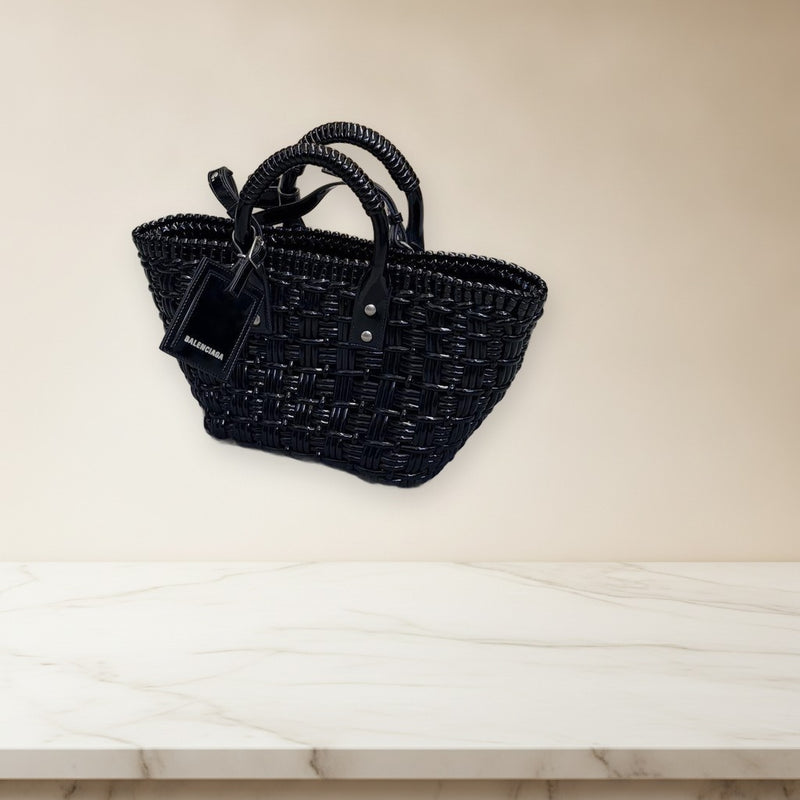 Balenciaga Bistro Basket Bag Xs Pvc Shoulder Tote Handbag