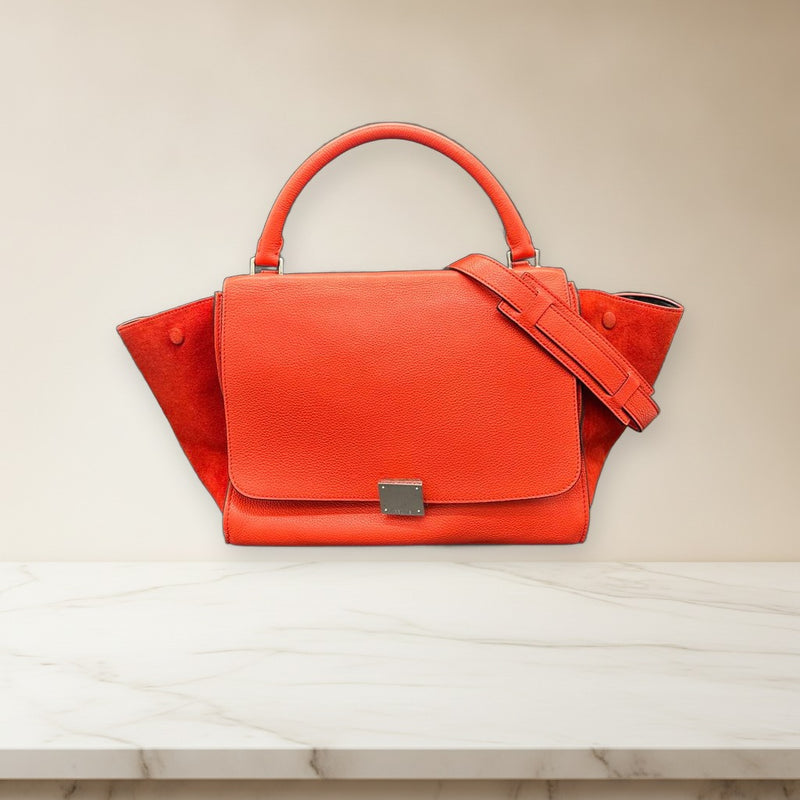 Celine Trapeze Medium Handbag Shoulder Bag Leather