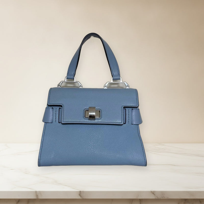 Miu Miu Handbag Tote Shoulder Bag Leather Light Blue