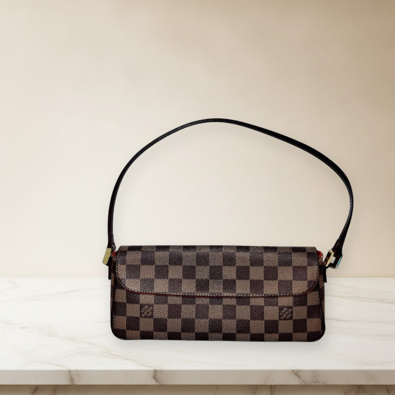 Louis Vuitton Recoleta N51299 Damier Ebene Shoulder Bag Pouch Handbag