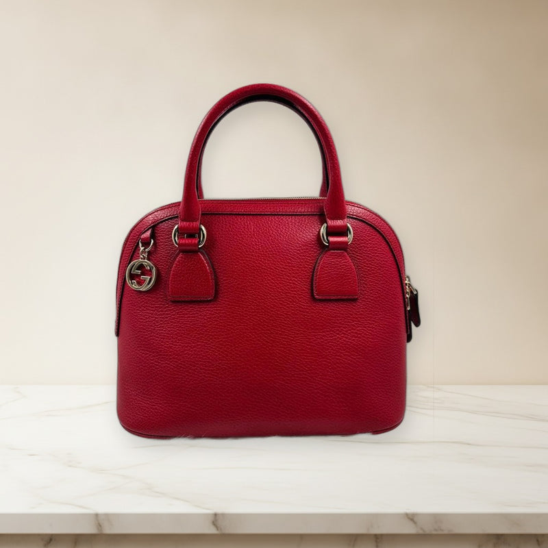 Gucci Handbag Shoulder Bag 2way Leather Red Gold Hardware