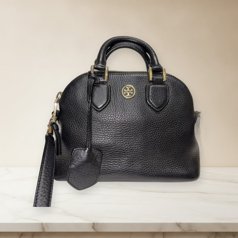 Tory Burch Shoulder Bag Leather Black Crossbody Handbag