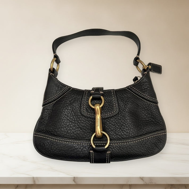 Coach Half-moon Crossbody Shoulder Bag Handbag Leather