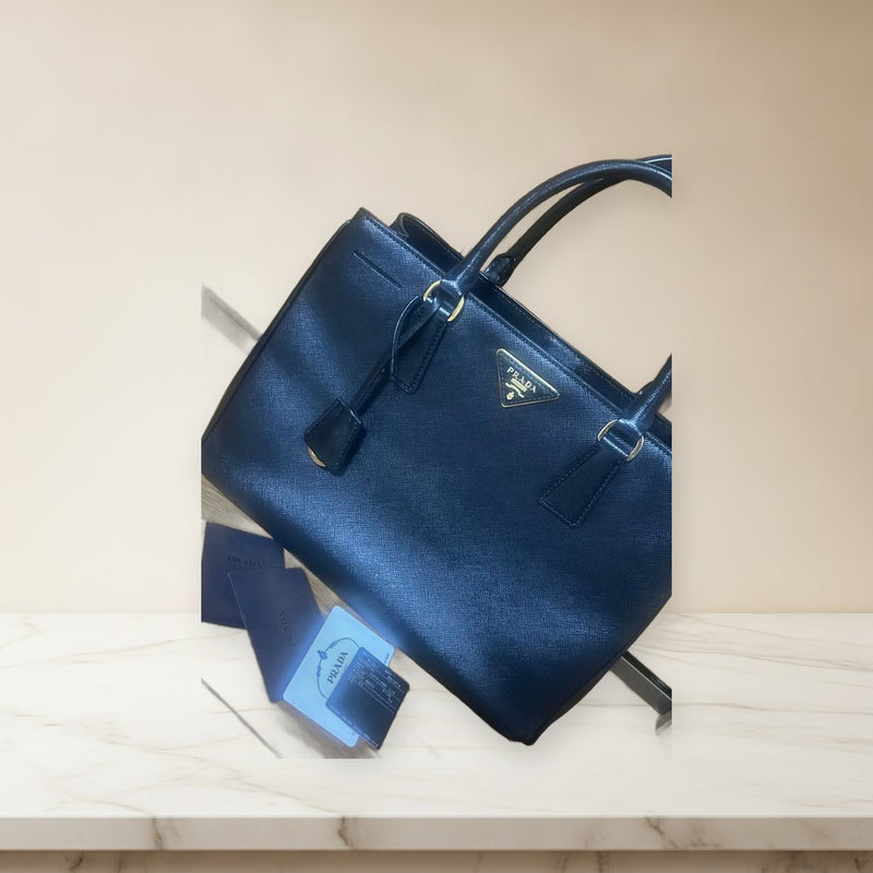 Prada Galleria BN1874 Handbag Saffiano Leather Black