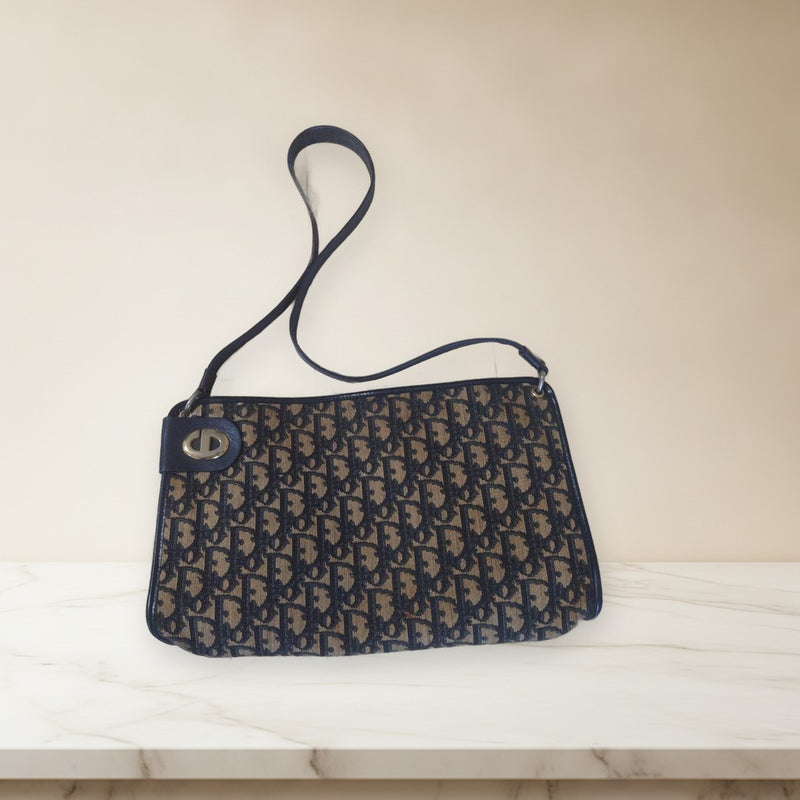 Christian Dior Trotter Oblique Shoulder Bag Crossbody Handbag